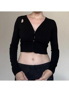 Y2K Rampage knit cropped cardigan. Size M.